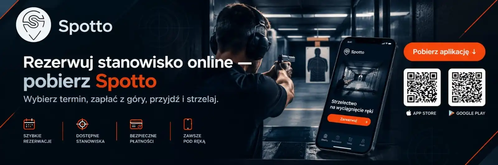 Rezerwuj stanowisko online — pobierz aplikację Spotto. Dostępna w App Store i Google Play.